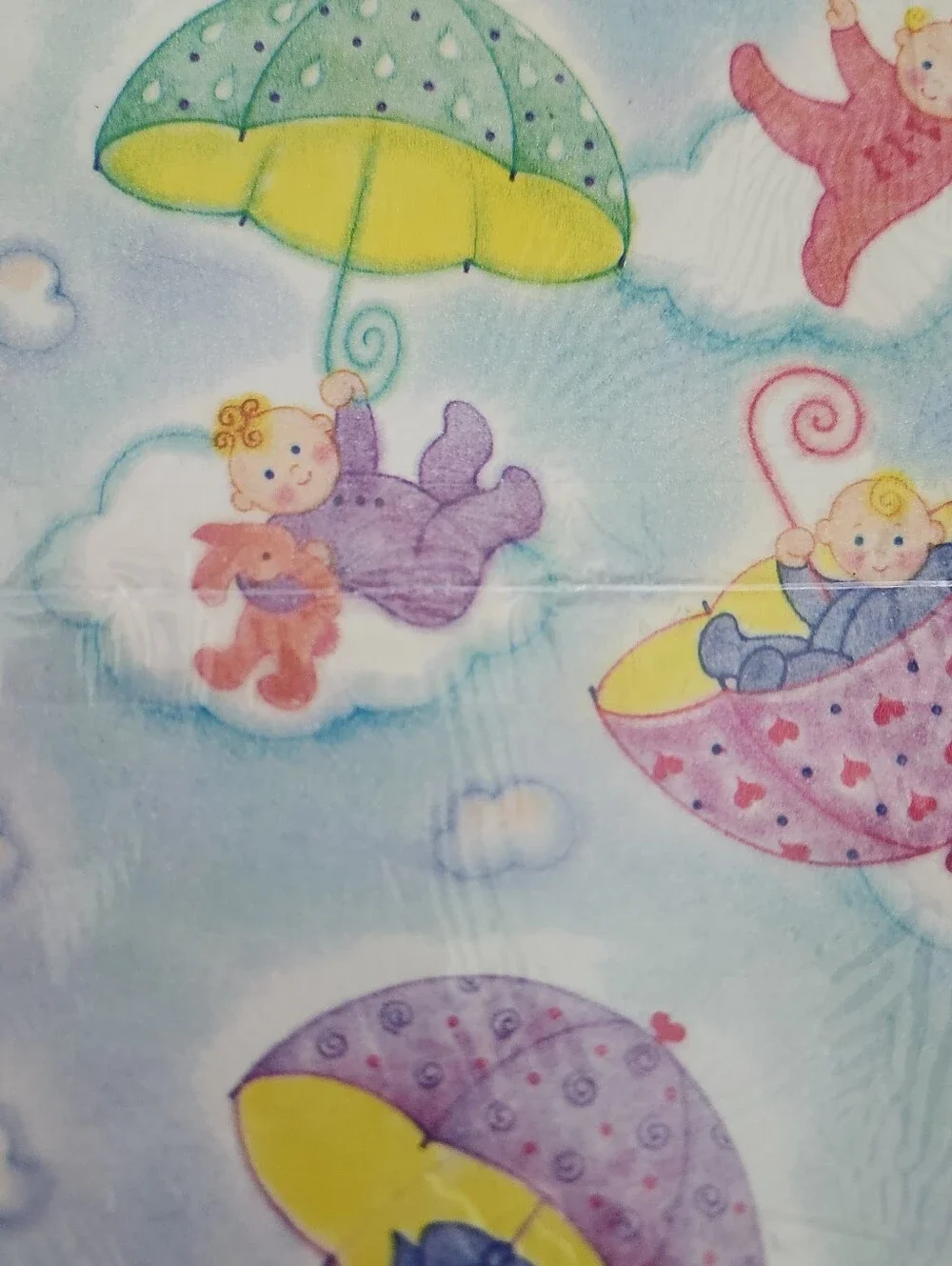 Vintage American Greetings Baby Shower Gift Wrap NEW